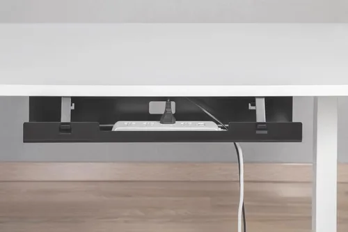 Miniatura 5 de POUT Organizador universal ancho para organizar cables debajo del escritorio, 23.6 x 5.3 pulgadas, para organización de cables/cables, estante
