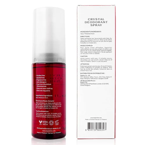 Miniatura 8 de Koji White Even Tone Desodorante Desodorante de sal en aerosol de cristal para mujeres, desodorante sin perfume para pieles sensibles, piedra