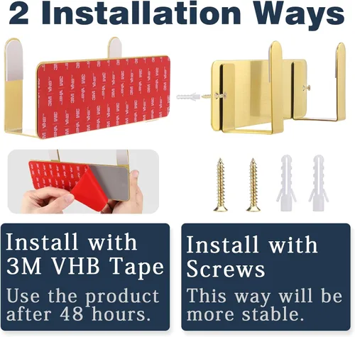 Miniatura 6 de Estante para tapa de olla, soporte organizador de tapa de sartén de acero inoxidable 304 montado en la pared, autoadhesivo, herramienta de Dorado