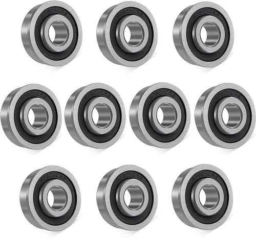 Miniatura 9 de Paquete de 10 rodamientos de bolas con brida de 5/8 pulgadas x 1-3/8 pulgadas x 1/2 pulgadas, prelubricados, para cortacésped, carretillas, carros