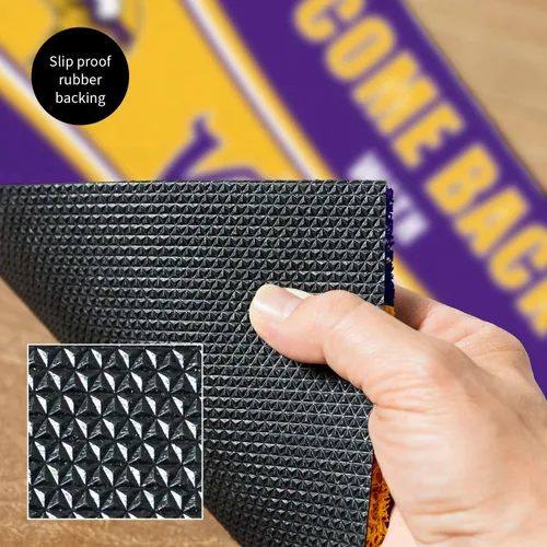 Miniatura 6 de Team Sports America NFL Minnesota Vikings Entrada interior y exterior 28 x 16 pulgadas Parte trasera antideslizante Tapetes de bienvenida