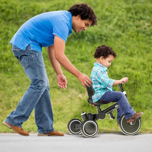 Miniatura 9 de Glaf Triciclo para Niños Pequeños 1-3 Bicicleta para Niños Pequeños con Mango de Empuje 2-4 Años Bicicleta de Bebé Juguete para Niños y Niñas de 1