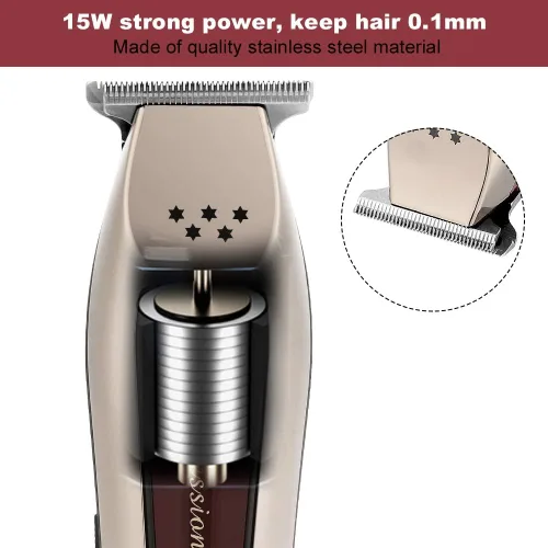 Miniatura 5 de Cortadora de pelo eléctrica profesional recargable ajustable máquina de corte de pelo (enchufe de EE. UU. 100-240V)