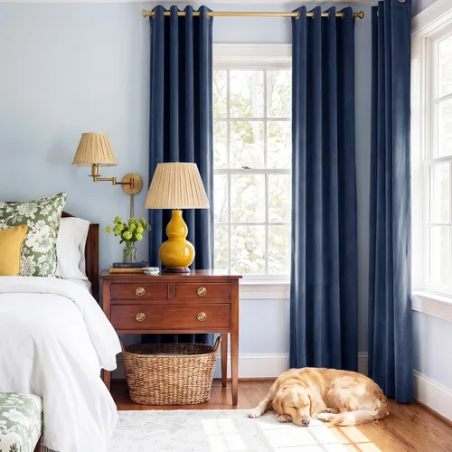 Miniatura 246 de StangH Cortinas de Terciopelo Verde Esmeralda de 96 Pulgadas - Cortinas Opacas de Terciopelo de Lujo Súper Suaves, Elegante Cobertura de Ventana