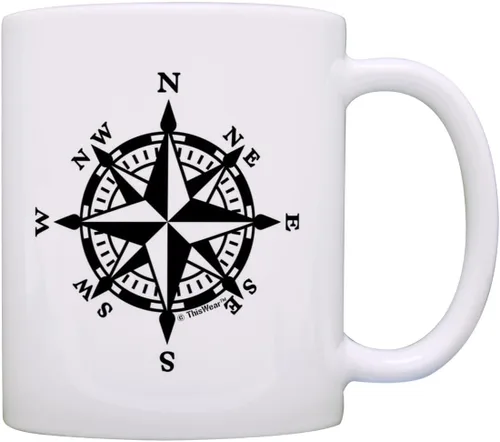 Miniatura 8 de Regalos de crucero, brújula náutica, brújula de senderismo, taza de café, regalos de aventura, regalo de viajeros, regalo al aire libre, taza
