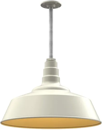 Miniatura 43 de Steel Lighting Co. Manhattan Warehouse Light Lámpara colgante montada en el techo Cúpula de 20 pulgadas Montaje al ras Luz de granero