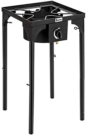 Miniatura 3 de Estufa de campamento para exteriores, cocina de gas propano de alta presión, quemador portátil de hierro fundido para patio