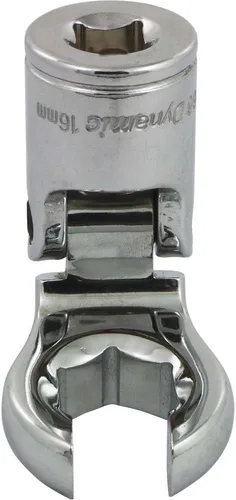 Miniatura 2 de Dynamic Tools D008760 3/8 "Drive Metric 0.394 in Flex Head con Crow Foot Flare Nut Socket, acabado cromado