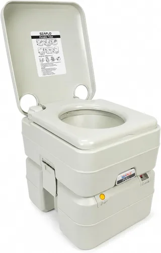 Miniatura 14 de SEAFLO Premium Camping Portable Toilet - 5.8 Gallon Waste 3.43 Gall Fresh Tank (100 Flushes), 440 lbs Max Weight, Level Indicator, Sealed Waste Tank