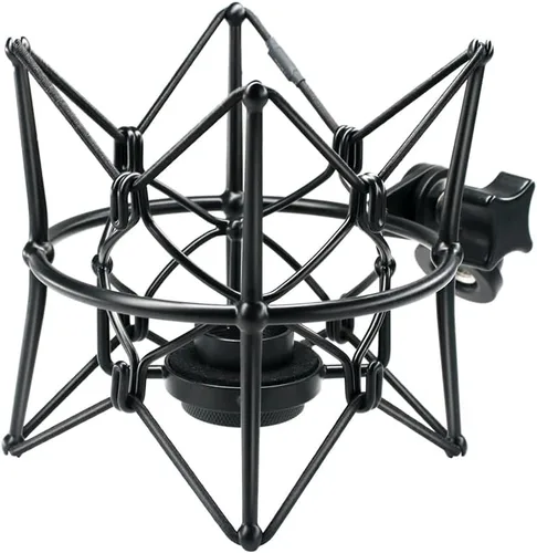 SUUNTOK Montura para micrófono con amortiguación anti-vibración, soporte tipo araña para grabación, soporte compatible con Neumann U87 Ai, U89 i y