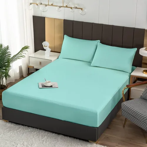 Miniatura 3 de Crown Collection Sábanas bajeras de 600 hilos, 100% algodón egipcio, 8 piezas, bolsillo profundo de 12 pulgadas con 16 fundas de almohada