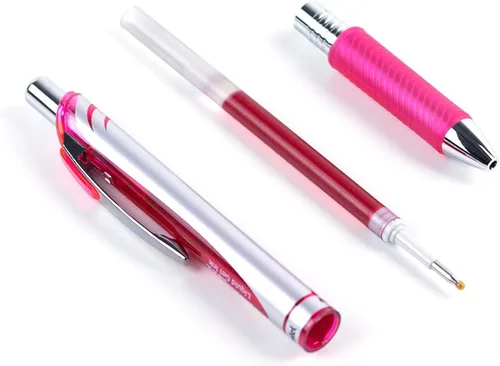 Miniatura 7 de Pentel Energel - Bolígrafos de tinta de gel líquido de 0.028 in, tinta rosa, paquete de 5 bolígrafos RTX de lujo con 3 recambios rosados