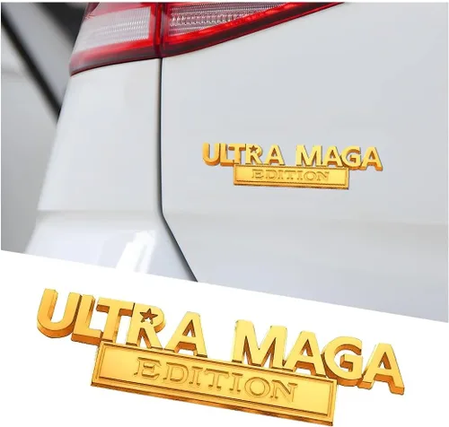 Miniatura 15 de AICEL Edición Ultra MAGA, emblemas de metal completo en 3D para coche, etiquetas de personalidad clásicas con adhesivo fuerte, insignias para coche
