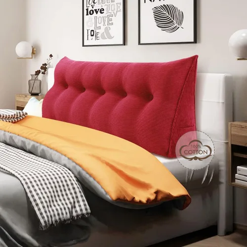 Miniatura 37 de WOWMAX - Almohada triangular para cabecero; almohada en forma de cuña para cabecero; almohada grande de refuerzo para cama, almohada