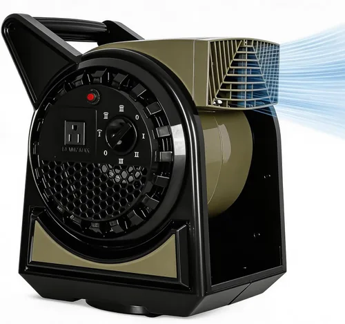 BILT HARD Ventilador profesional giratorio de alta velocidad, ventilador de 15 pulgadas 450 CFM con 3 velocidades para secado, motor de aire de 120