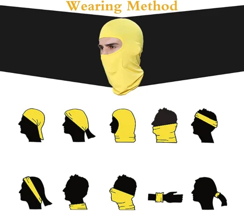 Miniatura 5 de 6 Pieces Balaclava Face Mask for Men & Women Neck Gaiter Sun UV Protection Full Face Cover Bandana Hood for Outdoor Sports