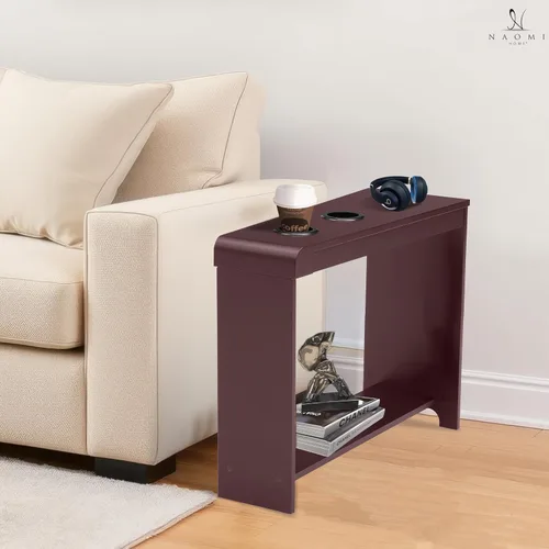 Miniatura 9 de Naomi Home Jade - Mesita de noche moderna con estación de carga, mesa auxiliar con puertos USB y tomas de corriente, mesa auxiliar estrecha