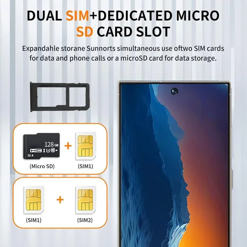 Miniatura 5 de Teléfonos celulares desbloqueados I25 Ultra 5G, bolígrafo integrado, 256 GB+8 GB teléfono desbloqueado, pantalla grande FHD+ de 6.99 pulgadas