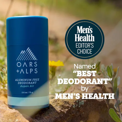 Miniatura 3 de Oars + Alps Desodorante sin aluminio para hombres Protección contra olores de larga duración, transparente y libre de residuos blancos