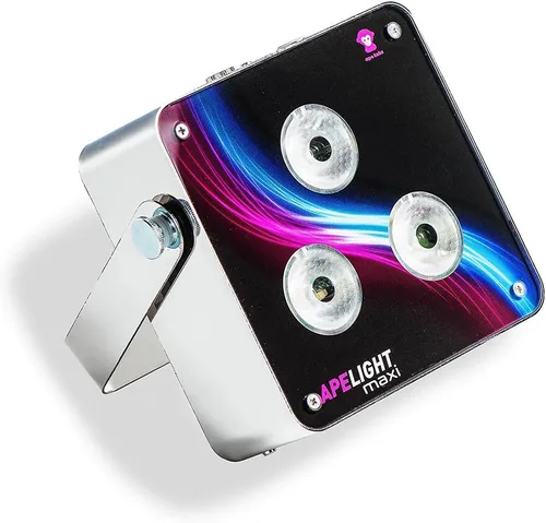 Miniatura 20 de Ape Labs Maxi Juego de 2 luces verticales inteligentes profesionales de fabricación alemana, 45 vatios RGBW LED Par, funciona con pilas con DMX