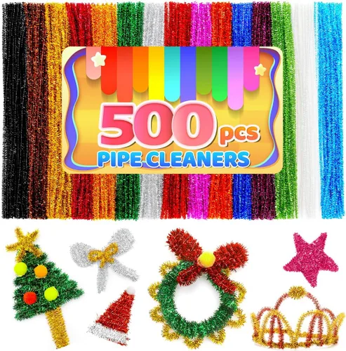 Miniatura 17 de Iooleem 200 piezas de limpiadores de tubería marrones, tallos de chenilla, limpiadores de tubería para manualidades, manualidades con limpiadores