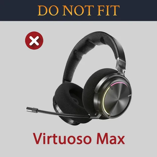 Miniatura 3 de SOULWIT Almohadillas de enfriamiento para auriculares Corsair Virtuoso, almohadillas con espuma de aislamiento de ruido de alta densidad, grosor