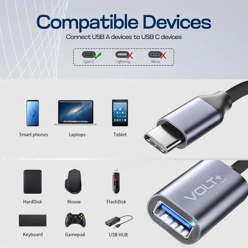 Miniatura 7 de OTG - Adaptador USB-C a USB 3.0 [paquete de 2] Thunderbolt 3 compatible con Apple MacBook Pro/Air iPhone 16 Pro Max/Plus/15 Samsung Galaxy