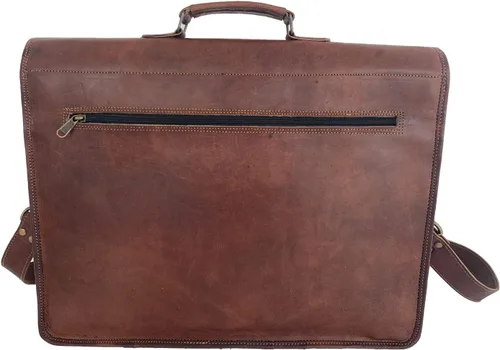 Miniatura 6 de Maletín de cuero para hombres de 18 pulgadas para computadora portátil, bolsa de mensajero para oficina, bolsa de computadora para hombres y mujeres