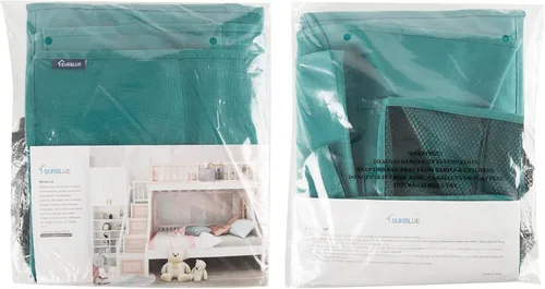 Miniatura 7 de Surblue Caddy Organizador colgante, Bolsa de almacenamiento para cabecera para literas y camas de hospital, Azul Turquesa, L R-Teal