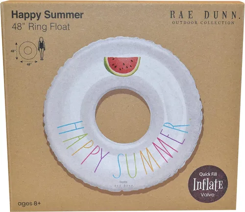 Miniatura 7 de Rae Dunn x CocoNut Flotador de anillo flotante, tamaño adulto, balsa inflable grande de 48 pulgadas y tubo interior de agua duradero, fácil de Happy