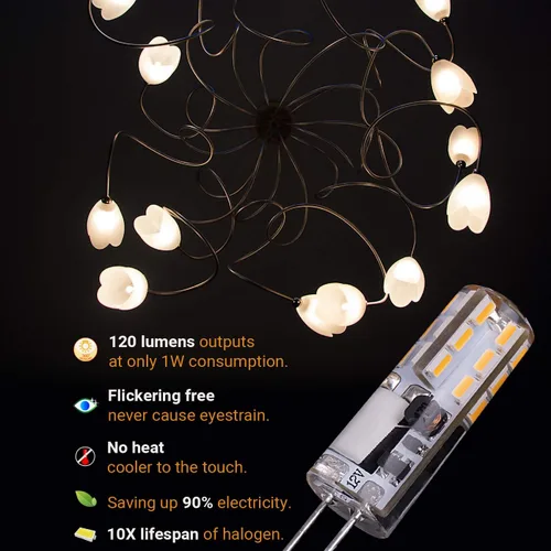 Miniatura 2 de Bombilla LED G4 de 12 V CA/CC con base bi-pin para paisaje, bombilla halógena de repuesto de 10 W, bombilla halógena JC G4 de 1 vatio, 12 voltios