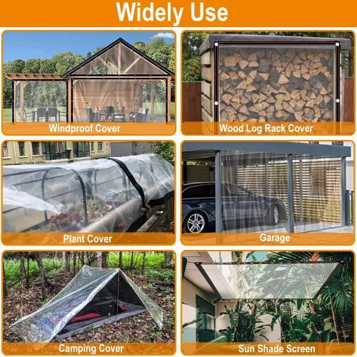 Miniatura 6 de BeGrit Clear Tarps - Lona impermeable resistente con ojales, a prueba de polvo, impermeable, resistente al viento, para invernadero, jardín, patio