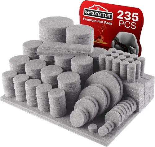 Miniatura 10 de Almohadillas de fieltro X-PROTECTOR para muebles, 235 piezas de alta calidad, los mejores protectores de piso de madera para proteger tu suelo