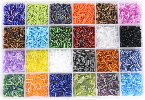 Miniatura 45 de Mandala Crafts Cuentas de cristal 6/0 para abalorios – 2500 cuentas redondas negras pequeñas Rocaille de 0.157 pulgadas para hacer joyas, collares