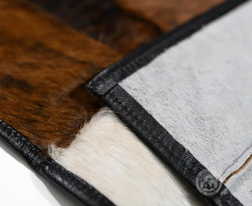 Miniatura 5 de Sunshine Cowhides Alfombra de piel de vaca blanca palomino 100% genuina, color beige, alfombra de estilo moderno de piel de animal y alfombra