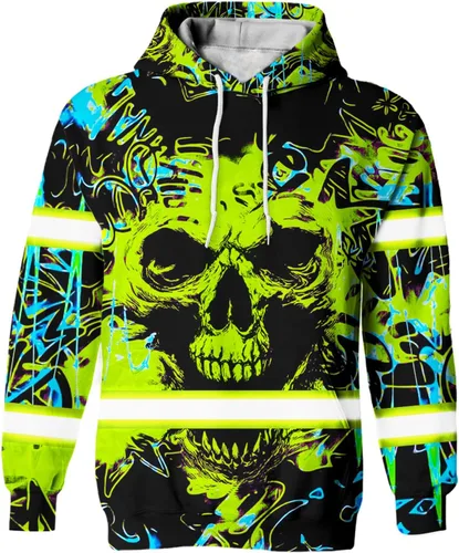 Miniatura 44 de Sudadera con Capucha de Alta Visibilidad con Bandera de EE.UU. de Color Personalizado para Hombres y Mujeres con Cintas Reflectantes, Ropa