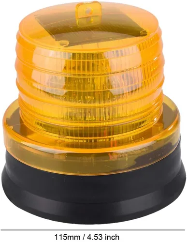 Miniatura 6 de GLOGLOW Luces LED de advertencia ámbar solar de 2 V, luz LED para auto, luz ámbar de advertencia de seguridad para carretilla elevadora, camión