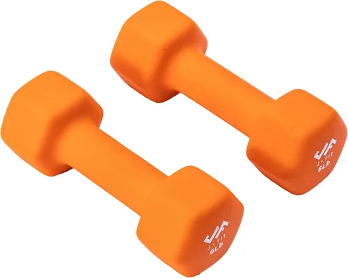 Miniatura 9 de JFIT Dumbbell Pairs or Sets – Neoprene & Vinyl Coated Hand Weights for Home Gym, Strength Training, Aerobics, Cardio Exercise and Fitness