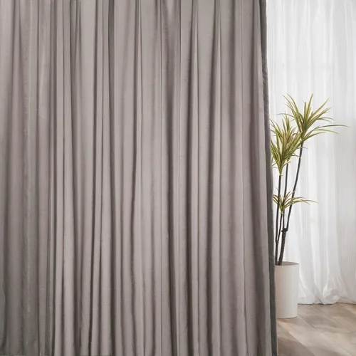 2 cortinas con plisado de pellizco para ventana, semitraslúcidas, de 63 pulgadas de largo, color gris y azul, con tacto suave de lujo de terciopelo,