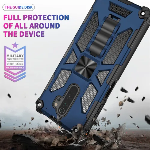 Miniatura 6 de Asuwish Funda de teléfono para Xiaomi Redmi 9 con protector de pantalla de vidrio templado y accesorios para celda Kickstand protector resistente