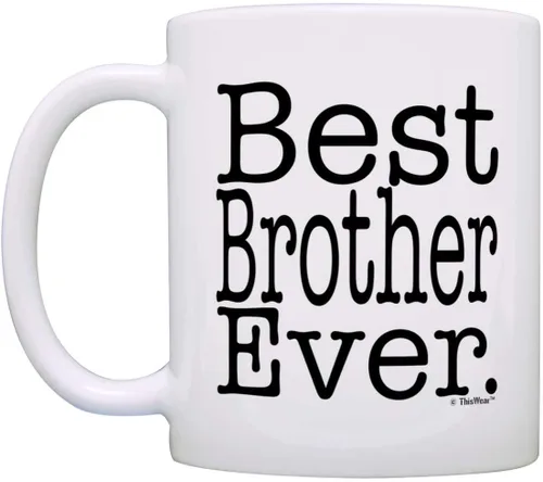 Miniatura 2 de Regalo para hermano Best Brother Ever Regalo de cumpleaños para hermanos Regalo de café, taza de té, color blanco