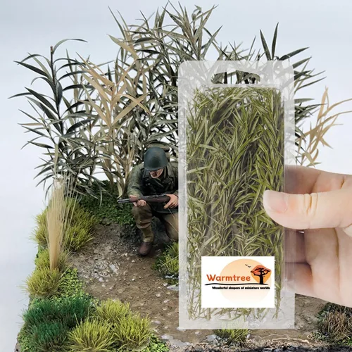 Warmtree Arbustos en miniatura Modelo Arbustos Arbustos largos Diorama Árboles para tren Paisaje Ferrocarril Paisaje Arena Diseño Militar, Verde