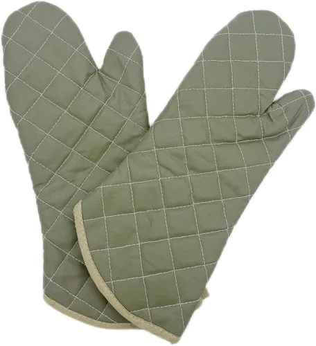 Miniatura 7 de Linwnil Guantes de horno resistentes al calor extra largos de 24 pulgadas Guantes de horno nuevos de algodón Guantes de cocina de alta temperatura
