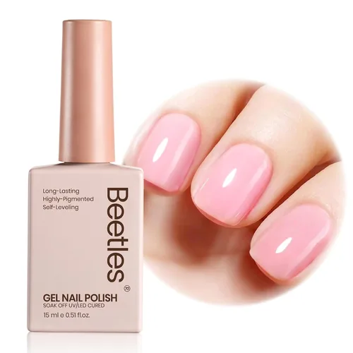 Miniatura 125 de Beetles - Esmalte para uñas en gel color rosado natural y neutro "Bella Light" para manicura permanente, para lámpara led, apto para todas