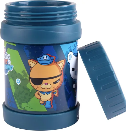 Miniatura 7 de Octonauts Above & Beyond - Tarro de alimentos de acero inoxidable de 13 onzas para niños, con aislamiento al vacío de doble pared azul, a prueba