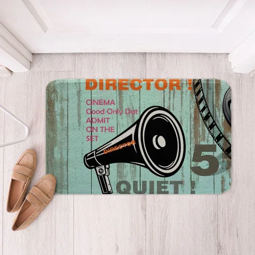 Miniatura 16 de Homewish Alfombra de baño con música de piano, notas musicales, para niños, niñas, niños, adolescentes, retro, graffiti, gris, dorado, lanudo