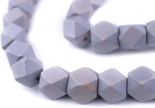 Miniatura 57 de TheBeadChest - Cuentas de madera de cubo sin esquinas azul azul: cuentas orgánicas naturales de corte de diamante de 0.787 in para la fabricación