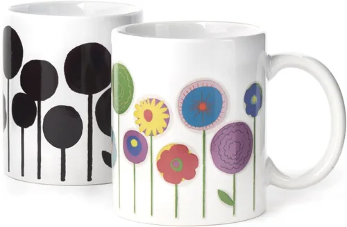 Miniatura 9 de Kikkerland Pixel Heart Morphing - Taza que cambia de color reacciona al calor, regalo divertido para café, cacao caliente y bebidas calientes