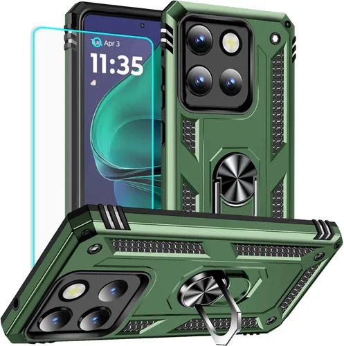 Miniatura 9 de Yiakeng Funda para Moto G Stylus 5G 2023, Motorola G Stylus 5G 2023 con protector de pantalla HD, fundas protectoras de grado militar con anillo
