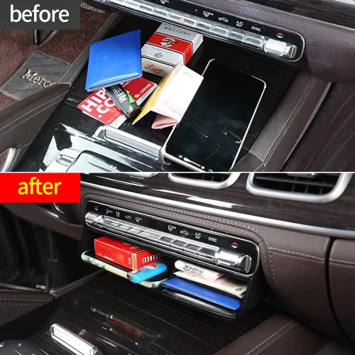 Miniatura 2 de Bandeja Organizadora del Centro de la Consola del Coche Bandeja de Almacenamiento Reposabrazos Caja Contenedora para Mercedes Benz GLS450 X167 63